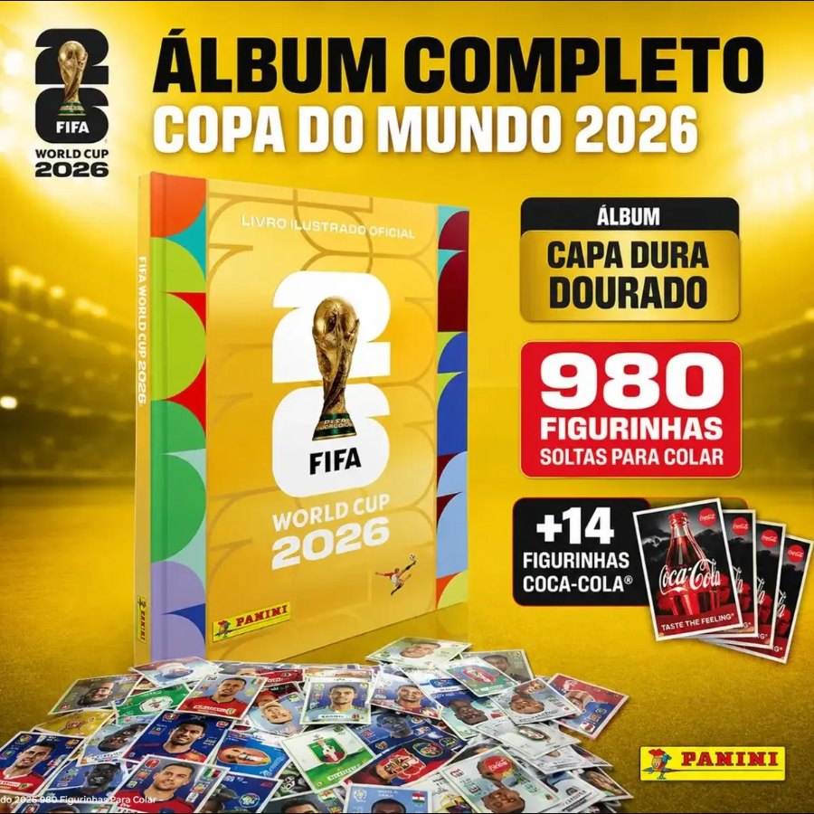 Foto do anúncio ÁLBUM COMPLETO COPA 2026 COM TODAS AS FIGURINHAS PARA COLAR